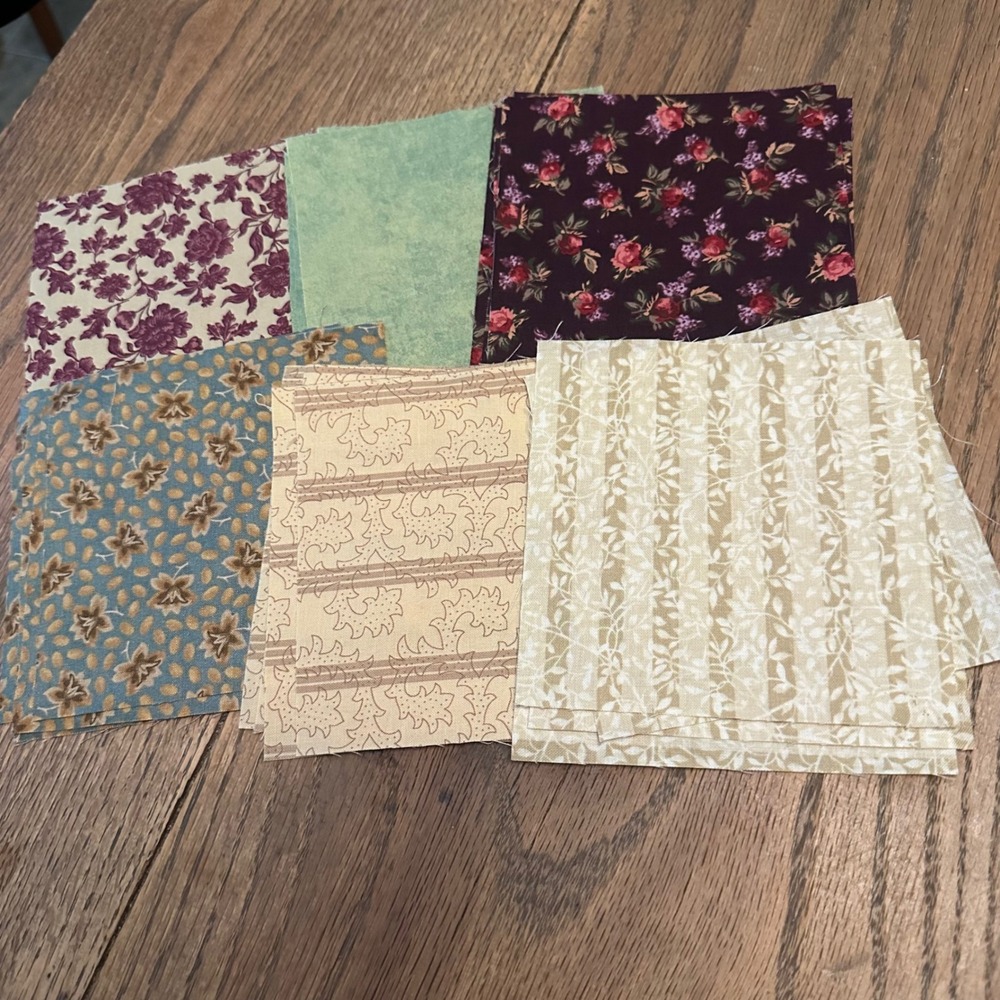 98 Precut 5 Inch Fabric Quilt Squares Floral Botanical Cotton Patchwork Lot - Picture 5 of 8